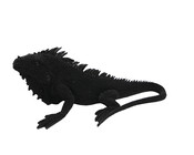 Dekofigur Leguan schwarz 31 cm Ginny