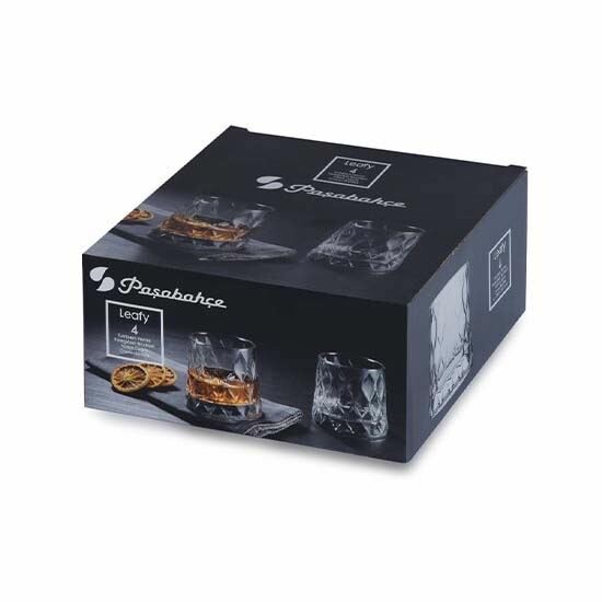 4er Leafy Whisky glas 300cc          