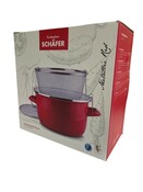 Frittiertopf 5lt.   26x14cm Metallic Red