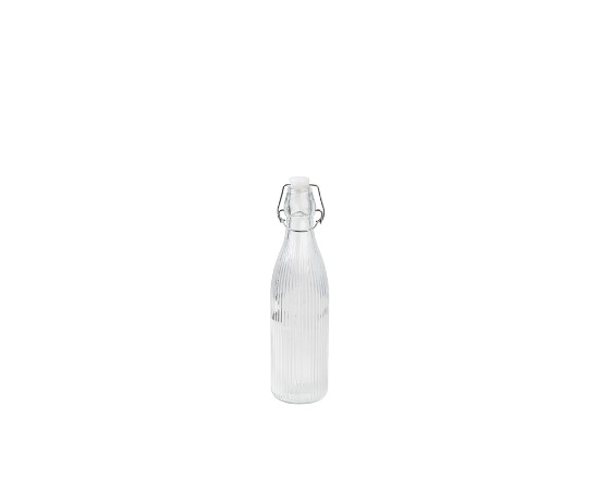 Glasflasche mit Edelstahl-Bügelklappe 250ML