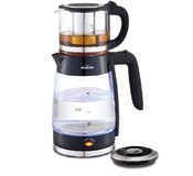 2 in 1 Glas-Teekocher 1,8+0,8  Liter Schwarz