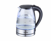 Wasserkocher 1,7 Liter mit LED-Beleuchtung silber