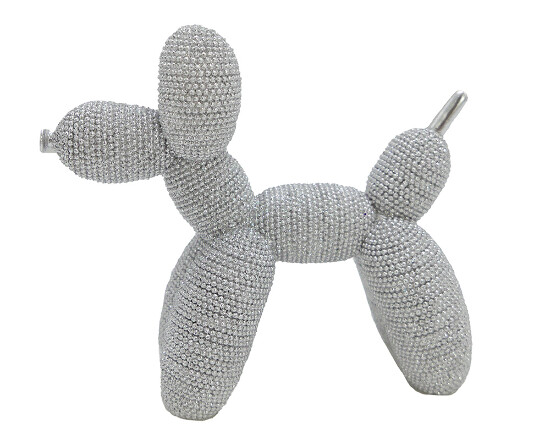 Dekofigur Pudel silber 17,5 cm Chang