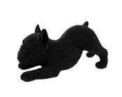 Dekofigur Bulldogge liegend schwarz 19 cm Moppy