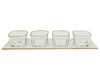 5tlg Glasschalen Set mit Goldrand