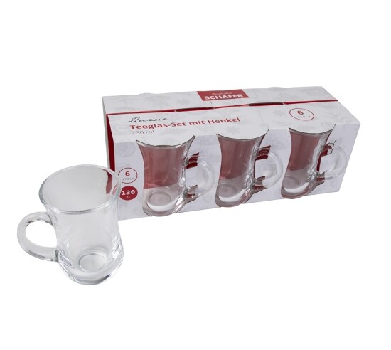 6er Teeglas  m.Grift 130ml Huzur