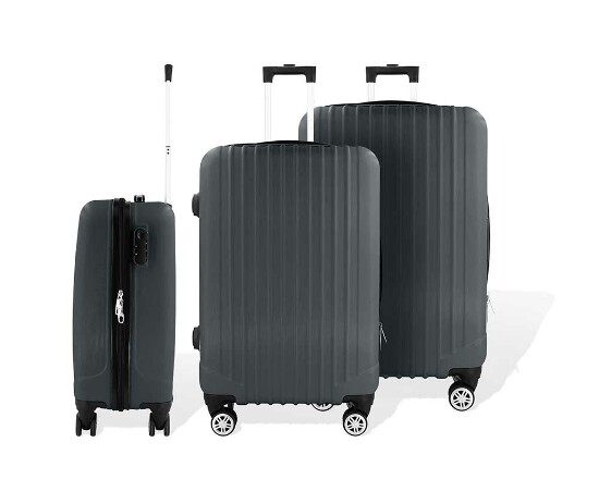 3 tlg. ABS Koffer travel line, anthrazit