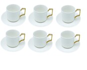 12tlg. Kaffee-Set Serie Aliya Weiß
