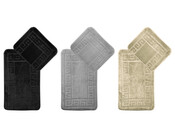 2tlg.Badezimmergarnitur 3 farbig 60x100 + 50x60 uni farbig