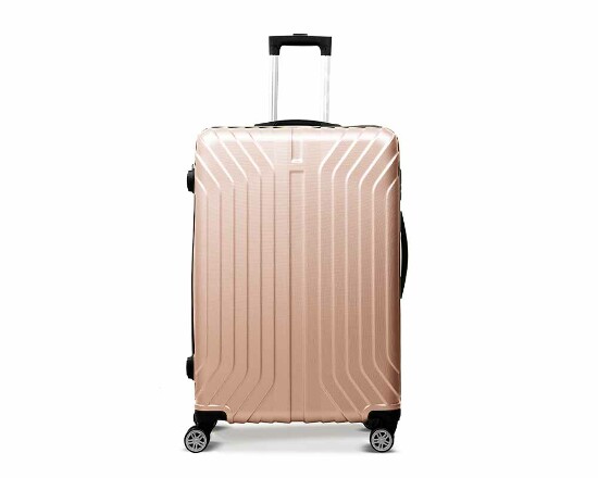 3-teiliges ABS Kofferset Vertical Line rosé