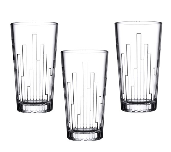 3er Wasserglas Longdrink SCALA 330cc