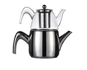 Doppel-Edelstahl-Glass Teekanne induction, Serie Nisa