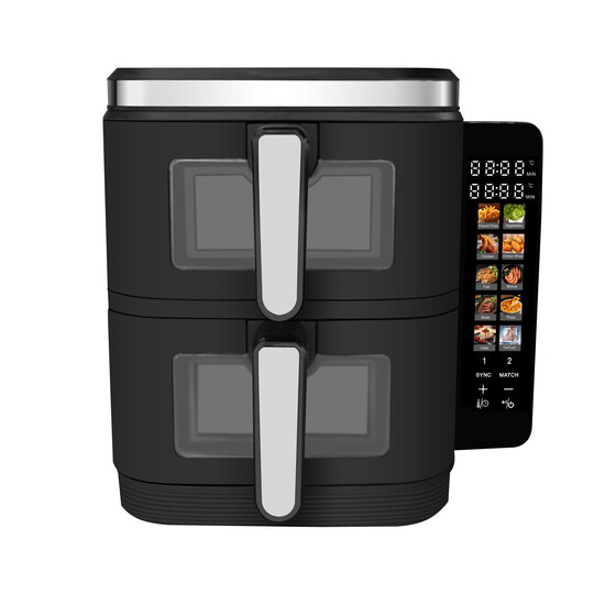 Doppel-Heißluftfritteuse 11l, Color Display