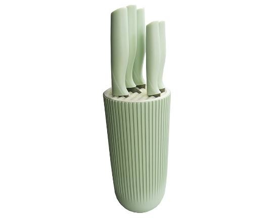 6 tlg. Messer-Set, grün Lange 20.5 / 20.5 /12.5 / 0,9cm