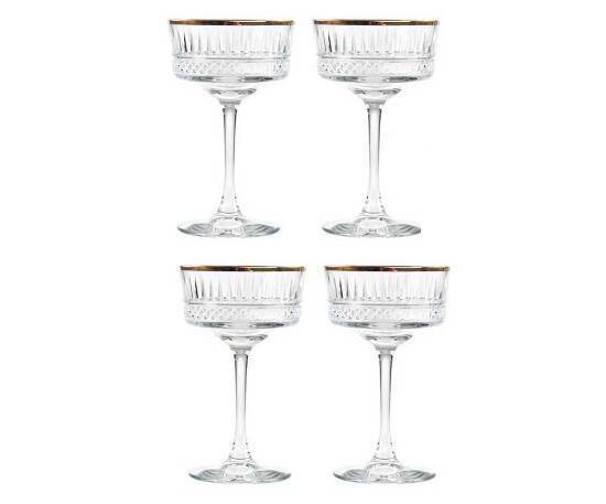 4er Elysia Champagne glass  GOLD 260cc