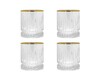 4er Elysia  Whisky Glass  GOLD 210cc