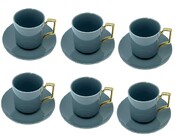 12tlg. Kaffee-Set Serie Aliya Anthrazit