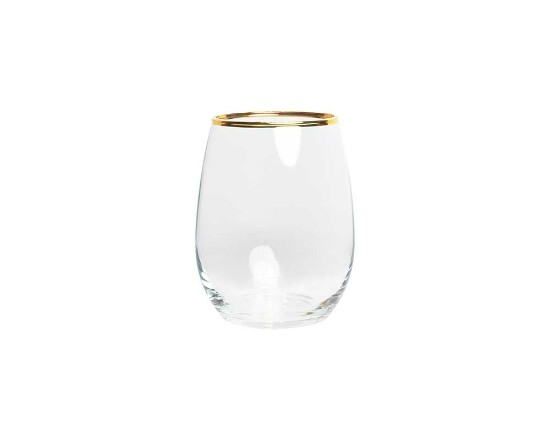 6er Amber Wasserglas GOLD 570cc