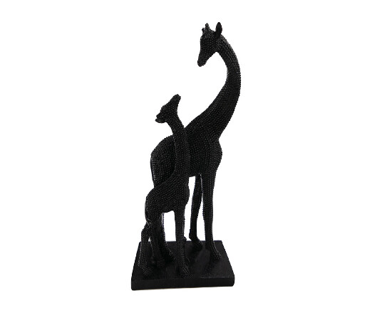 Dekofigur Giraffen schwarz 27 cm Luna