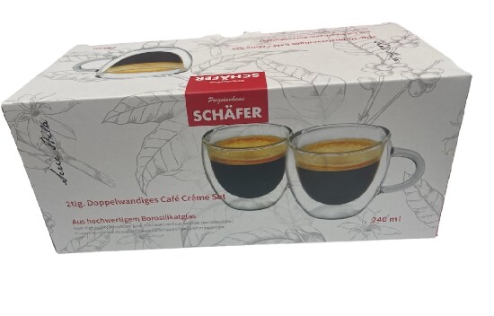 2tlg. Doppelwandiges Café Créme Set 240ml