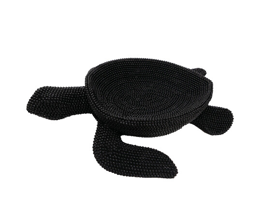 Dekoschale Schidkröte schwarz 19 cm Caplume