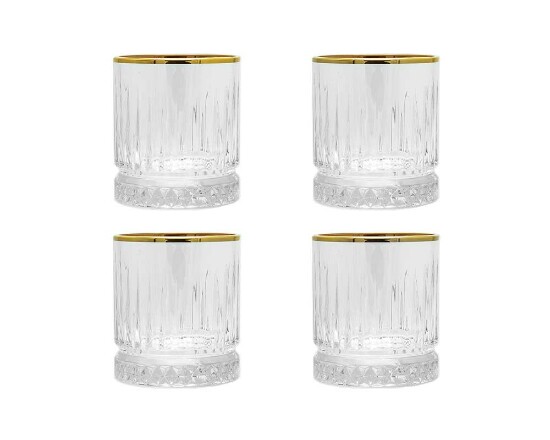 4er Elysia  Whisky Glass  GOLD 210cc