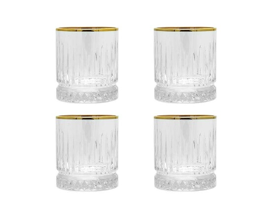 4er Elysia Whisky Glass GOLD 355cc
