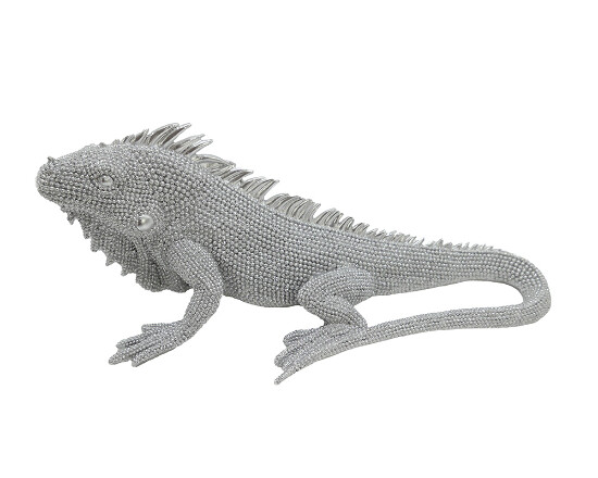Dekofigur Leguan silber 31 cm Ginny