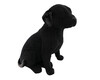 Dekofigur Hund sitzend schwarz 16 cm Ron