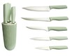 6 tlg. Messer-Set, grün Lange 20.5 / 20.5 /12.5 / 0,9cm