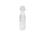 Glasflasche mit Edelstahl-Bügelklappe
