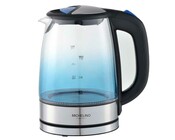 Wasserkocher 1,7 Liter Glas mit Farbverlauf blau