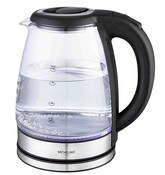 Wasserkocher Glas EDS Silber mit LED 1,8 L 