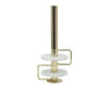 Kerzenständer Marmor Gold 28,5 cm weiß   Fucata