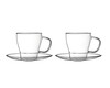 2er Glastasse set mit untenteiler  200ml, Serie Nisa