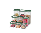 9er Set Aufbewahrungsdosenset 3x 0,57lt -1,17lt -1,77lt - Grün