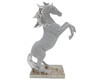 Dekofigur Pferd silber 33 cm Cheval
