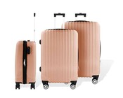 3 tlg. ABS Koffer travel line, rosegold
