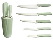 6 tlg. Messer-Set, grün Lange 20.5 / 20.5 /12.5 / 0,9cm