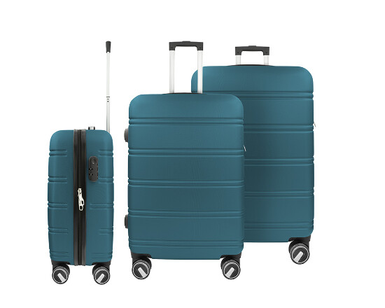 3-teiliges ABS Kofferset Line petrol