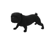 Dekofigur Hund stehend schwarz 28 cm Bulldog