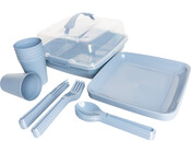32-tlg. Picknick-Set Serie Alythia Blau