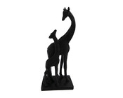 Dekofigur Giraffen schwarz 27 cm Luna