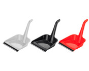 Kehrschaufel Schwarz,rot,weiß m.lange Griff