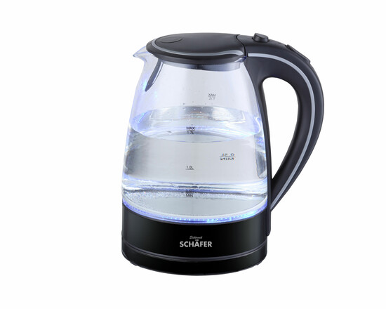 Wasserkocher 1,7 Liter mit LED-Beleuchtung schwarz