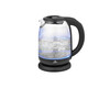 Wasserkocher 1,7 Liter Glas digital schwarz