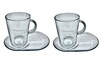 4er Kaffee-Set 2 Tassen 2 Untertassen TRIBECA 385cc