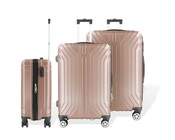 3 tlg. ABS Koffer vertical line, rosegold