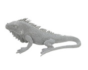 Dekofigur Leguan silber 31 cm Ginny