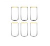 6er Wasserglas Longdrinkglas ICONIC GOLD 365cc